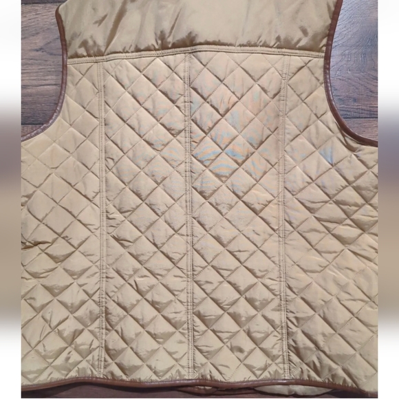 Jones New York Signature Fall Camel Quilted Puffer Vest Size XL Button & Zip. - Picture 10 of 13
